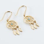 Boucles D'oreilles Pendantes Attrape Reves Plaque Or Pierre - Pendantes Femme | Marc Orian