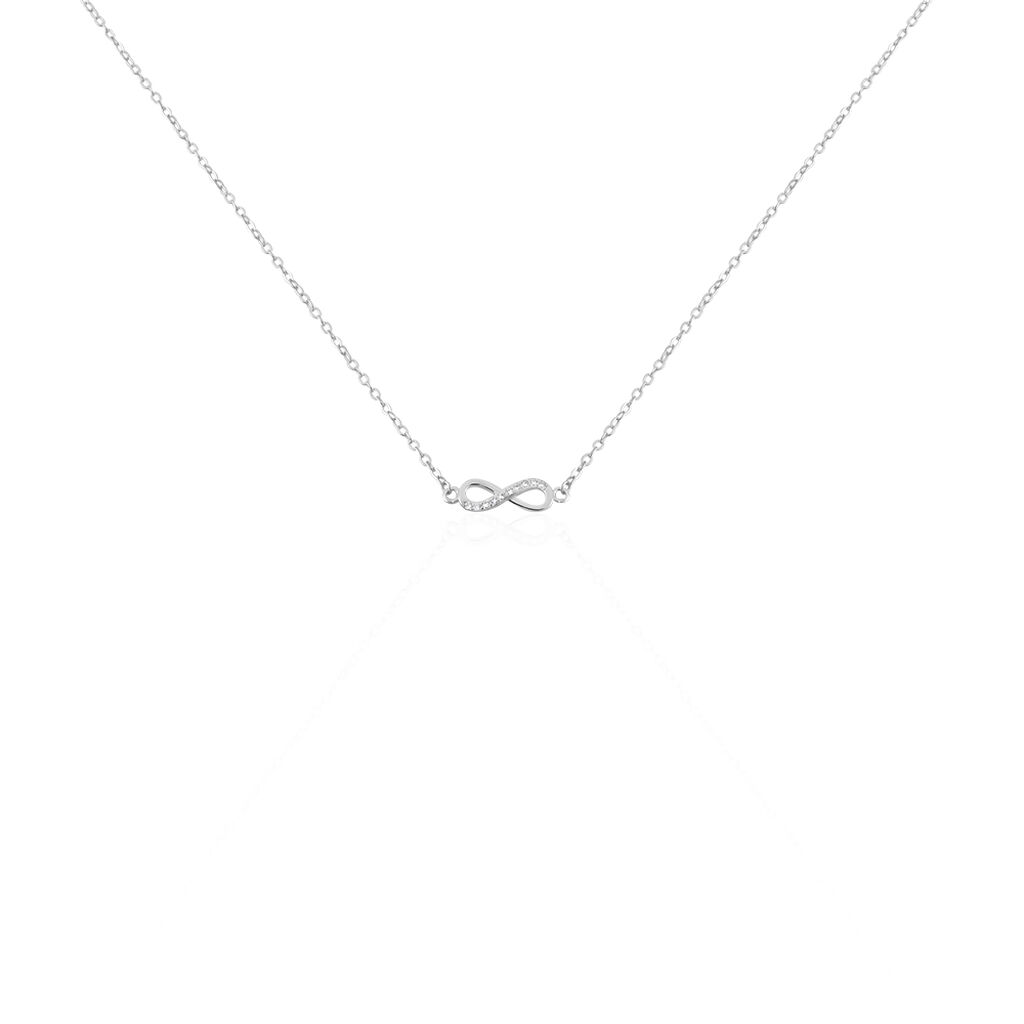 Collier Immortelle Argent Blanc Oxyde De Zirconium - Colliers avec pierres Femme | Marc Orian