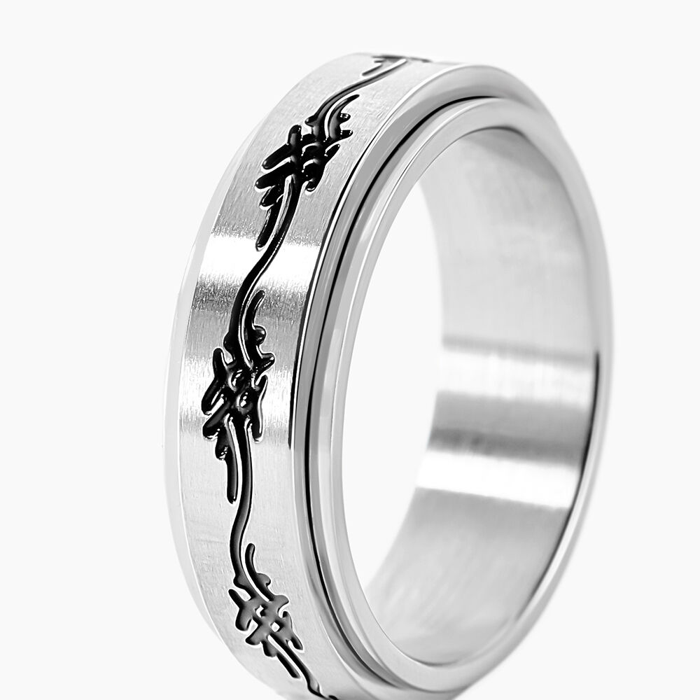 Bague Acier Blanc Lucas - Bagues grosses Femme | Marc Orian