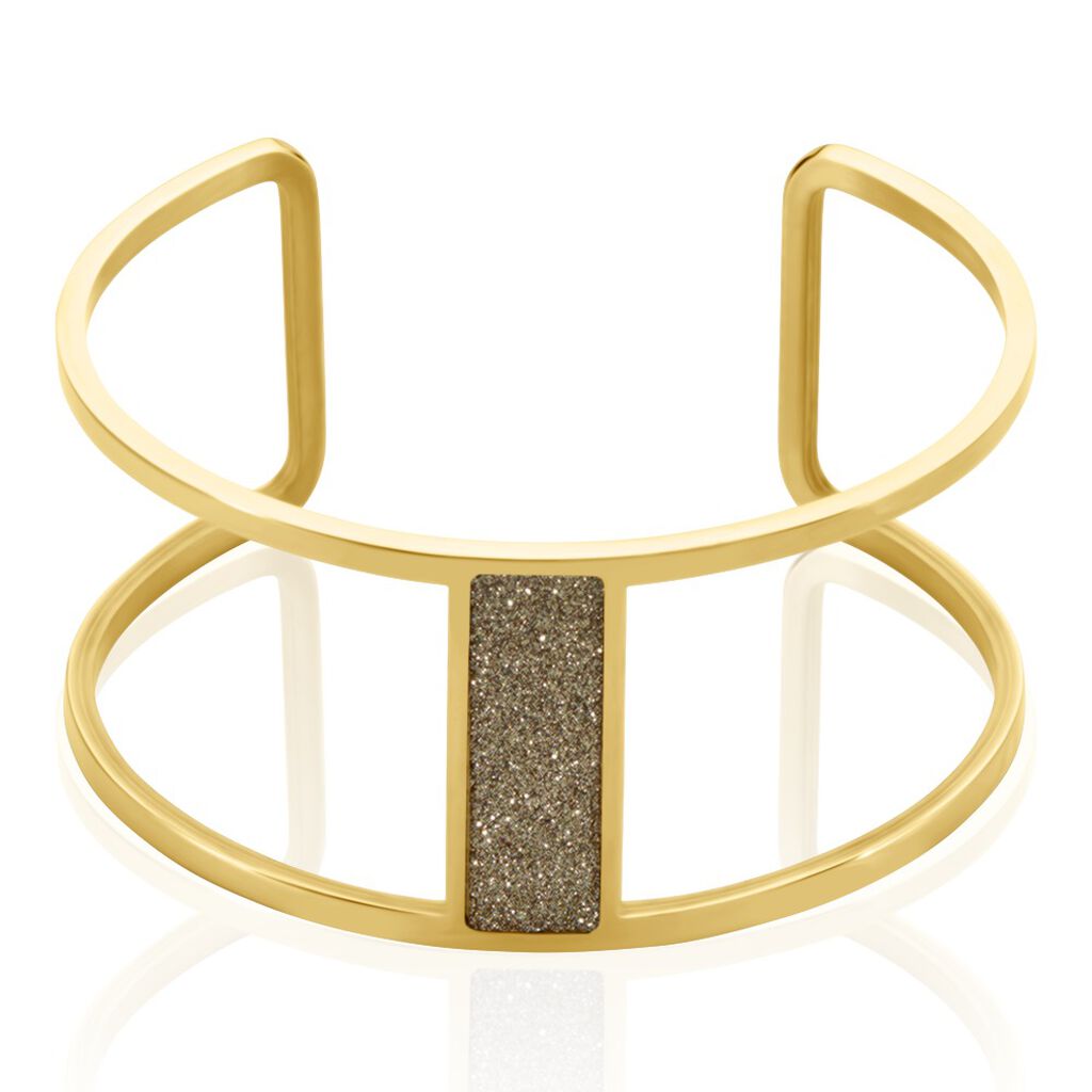 Bracelet Manchette Acier Doré Maria - Bracelets manchettes Femme | Marc Orian