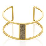 Bracelet Manchette Acier Dor&eacute; Maria - Bijoux fantaisie Femme | Marc Orian