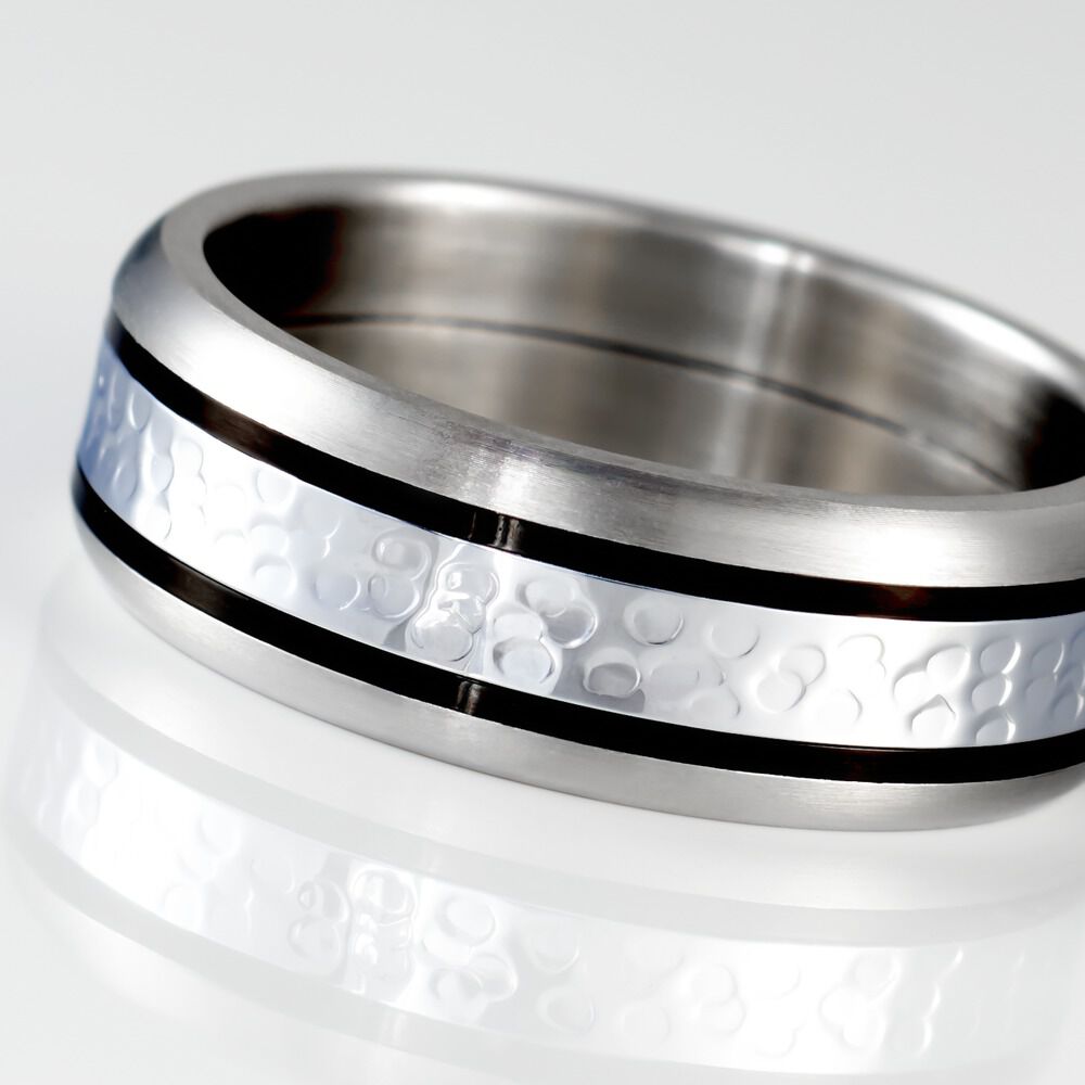 Bague Mollie Acier Blanc - Bagues Homme | Marc Orian
