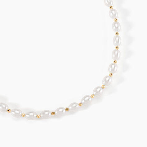 Collier Billes Or Jaune Perle De Culture - Colliers avec pierres Femme | Marc Orian