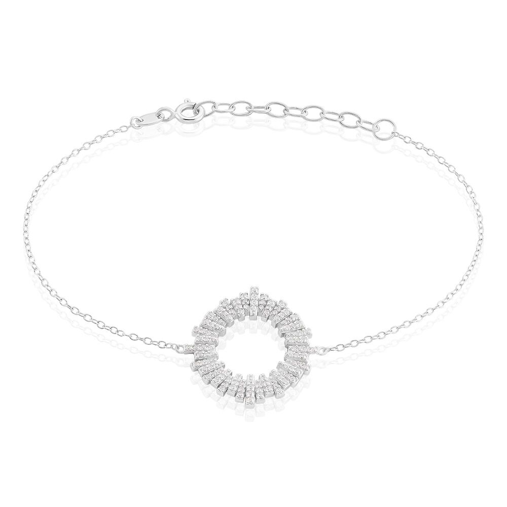 Bracelet Doretta Argent Blanc Oxyde De Zirconium - Bracelets chaînes Femme | Marc Orian