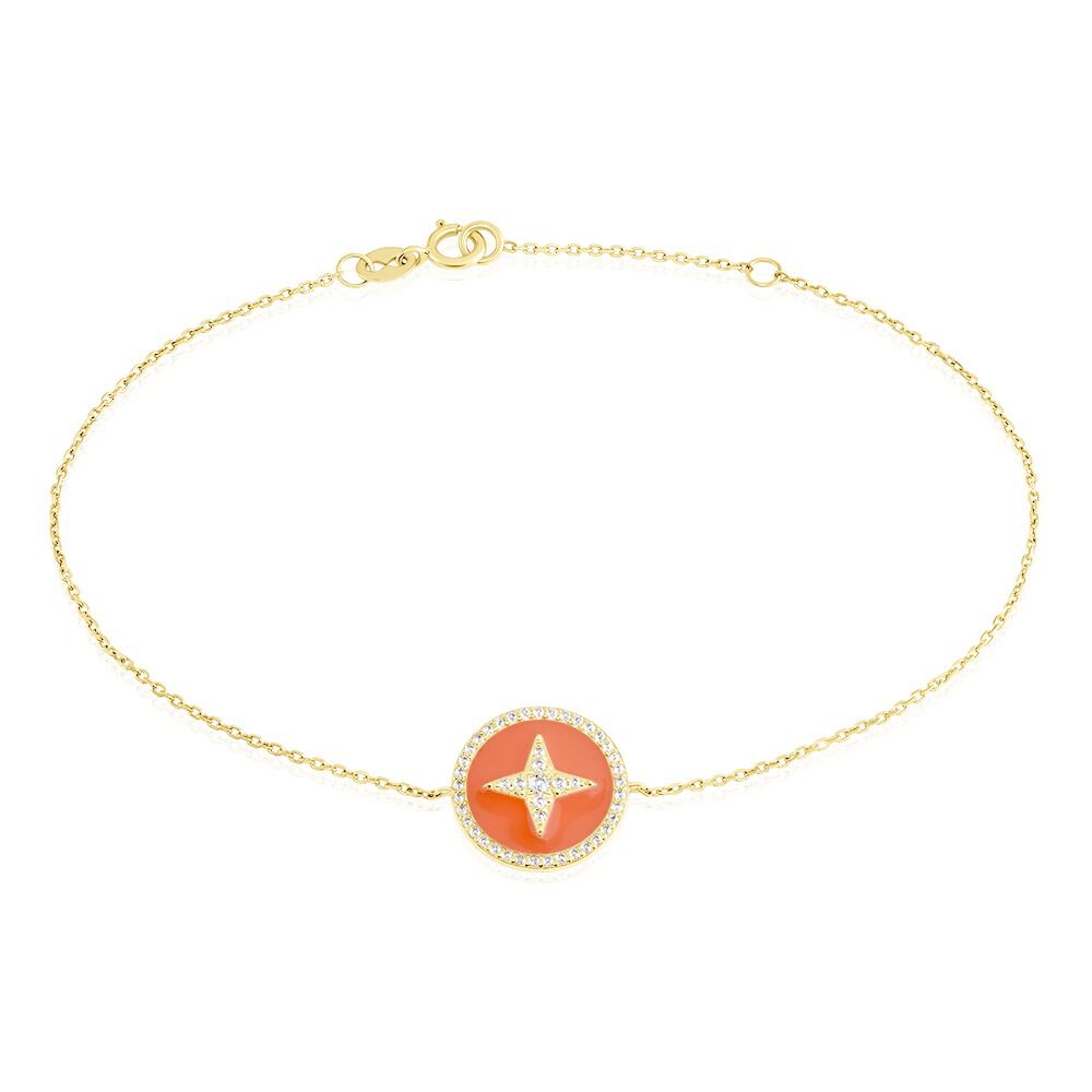 Bracelet Or Jaune Sweet Rosace Oxyde Zirconium -  Femme | Marc Orian