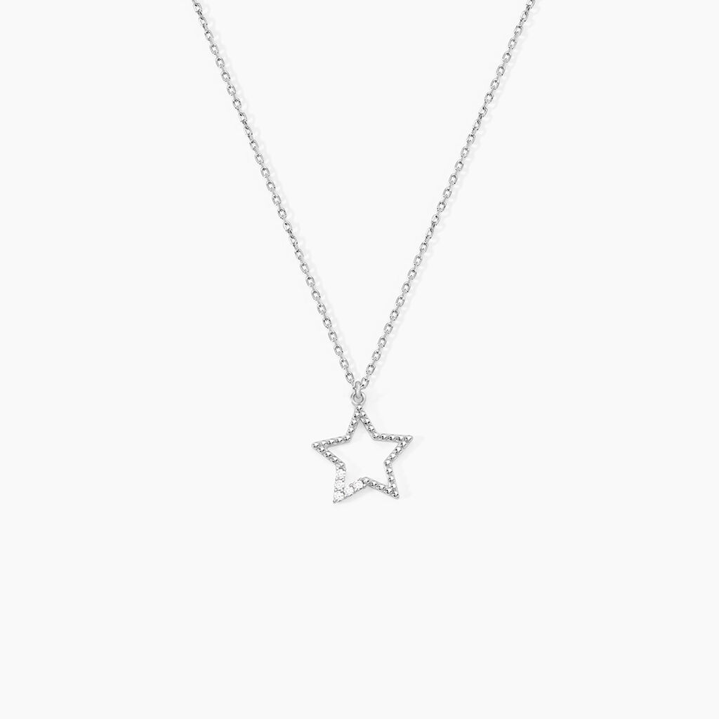 Collier Gyliane Argent Blanc Oxyde De Zirconium - Colliers avec pierres Femme | Marc Orian