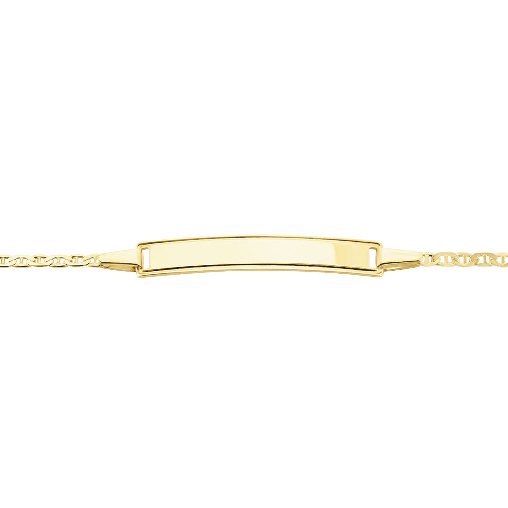 Bracelet Identité Fanelia Maille Marine Or Jaune - Gourmettes Enfant | Marc Orian