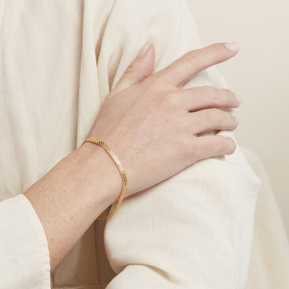 Bracelet Argent Jaune Carola - Bracelets mailles Femme | Marc Orian