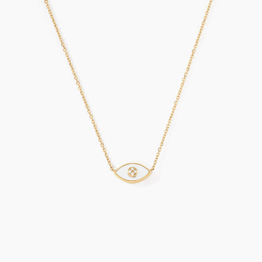 Collier Matiasma Or Jaune Nacre Diamant - Colliers avec pierres Femme | Marc Orian