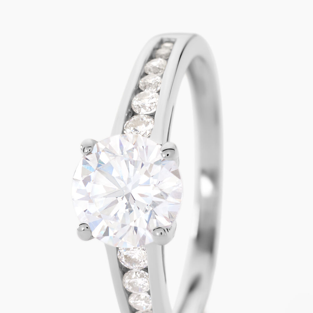 Bague Solitaire Tatjana Or Blanc Oxyde De Zirconium - Solitaires Femme | Marc Orian