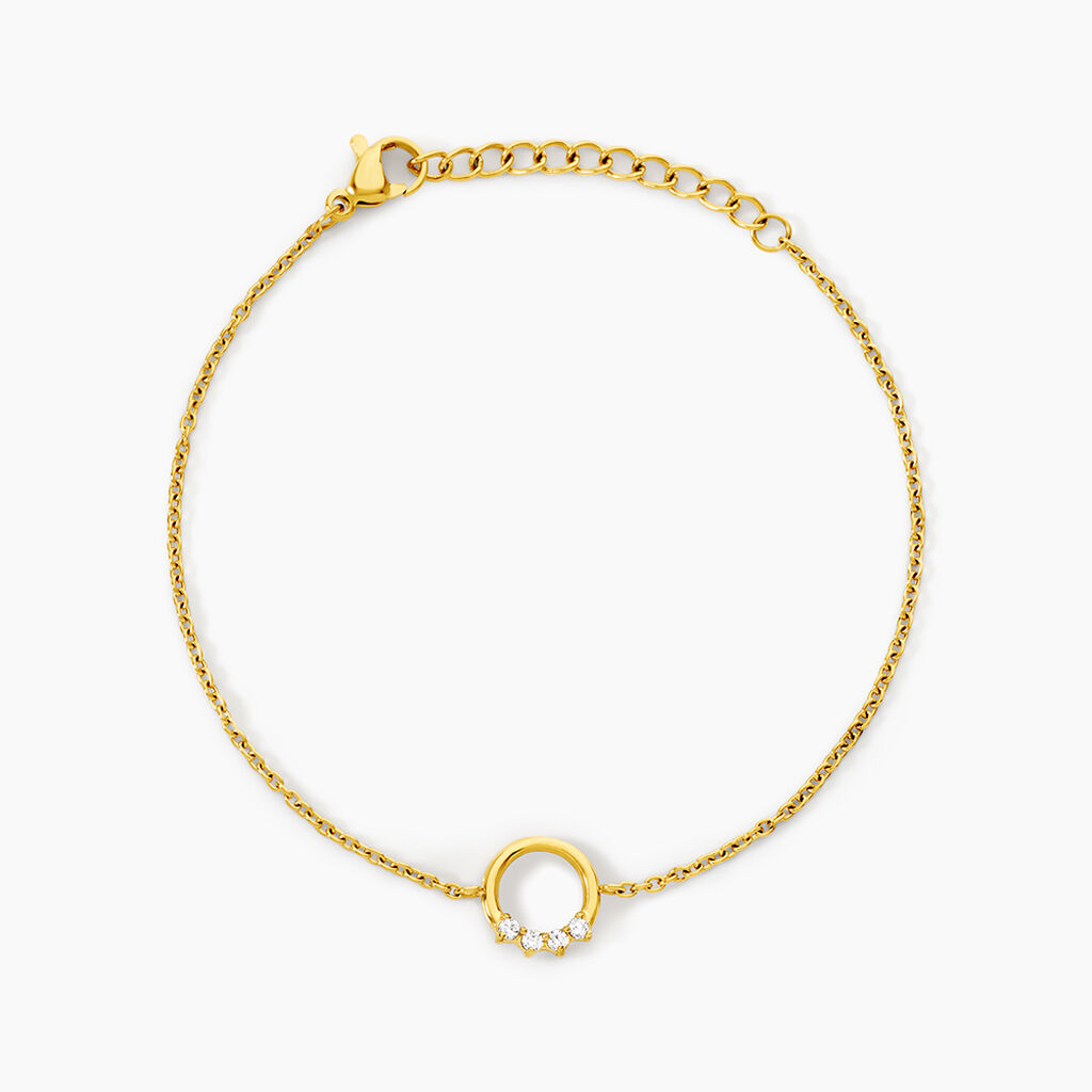 Bracelet Elana Acier Jaune Oxyde De Zirconium - Bracelets cha&icirc;nes Femme | Marc Orian
