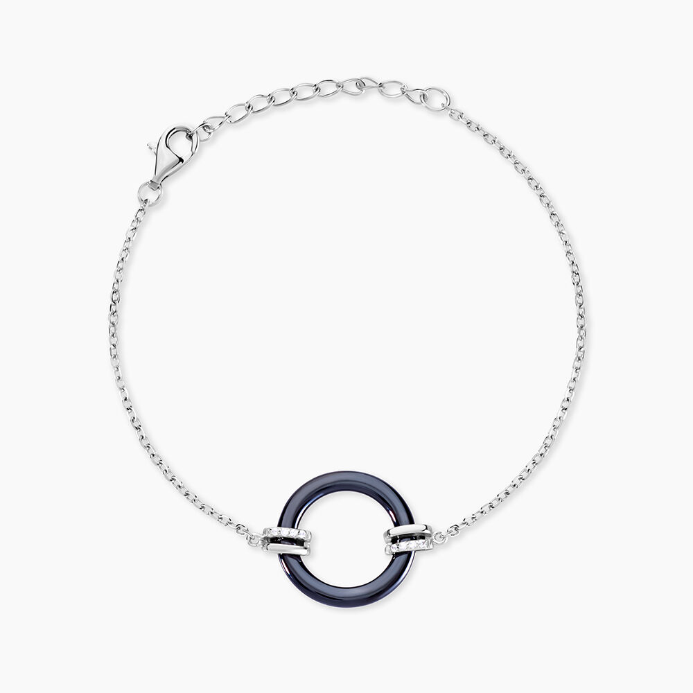 Bracelet Bertillianne Argent Blanc C&eacute;ramique Et Oxyde De Zirconium - Bracelets fantaisie Femme | Marc Orian