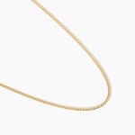 Chaine Ixia Maille Gourmette Diam Argent Dor&eacute; A L'Or 750/1000 - Chaines Unisex | Marc Orian