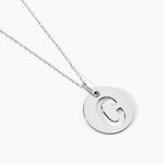 Pendentif Elio C Argent Blanc - Bijoux fantaisie Famille | Marc Orian