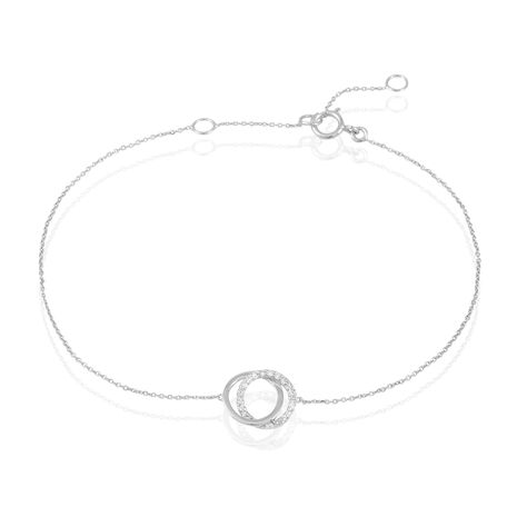 Bracelet Absolu Or Blanc Diamant - Bracelets Anneaux Entrelaces Femme | Marc Orian