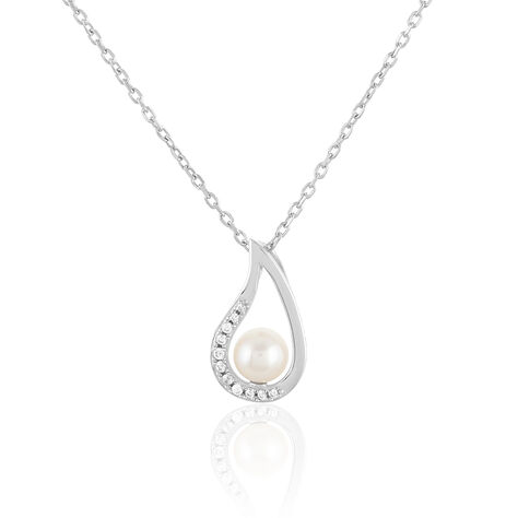 Collier Akiko Argent Blanc Perle De Culture Et Oxyde De Zirconium - Colliers Femme | Marc Orian