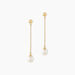 Boucles D'oreilles Pendantes Adriette Or Jaune Perle De Culture