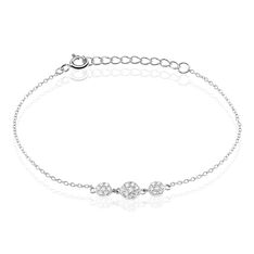 Bracelet Sandra Argent Blanc Oxyde De Zirconium - Bracelets chaînes Femme | Marc Orian