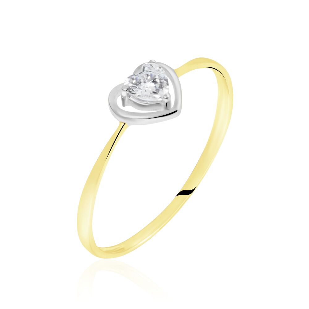 Bague Or Bicolore Goulvena Oxyde De Zirconium - Solitaires Femme | Marc Orian