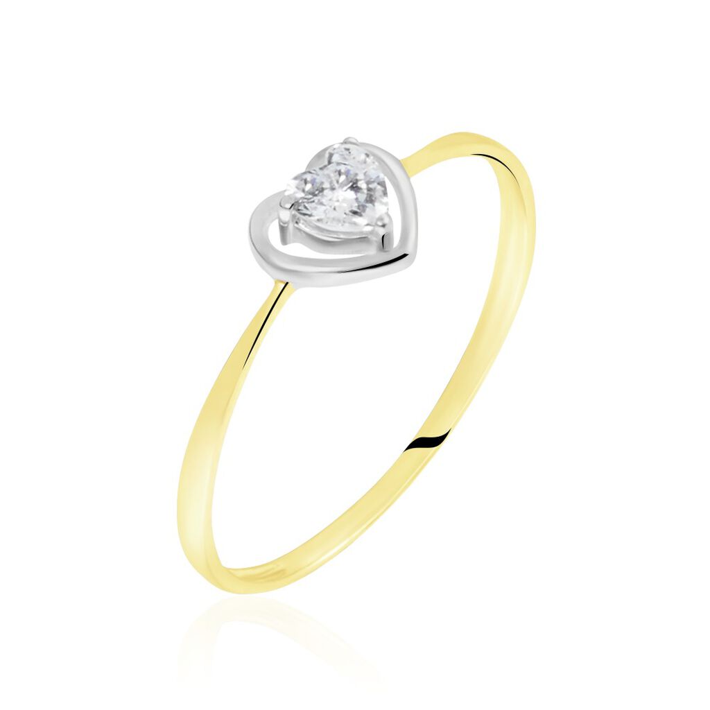 Bague Or Bicolore Goulvena Oxyde De Zirconium - Solitaires Femme | Marc Orian