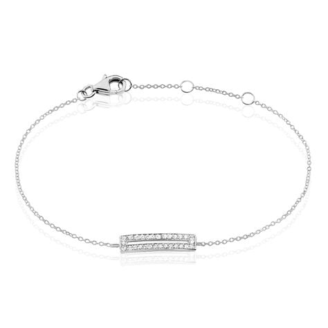 Bracelet Argent Blanc Damiette Oxyde De Zirconium - Bracelets chaînes Femme | Marc Orian