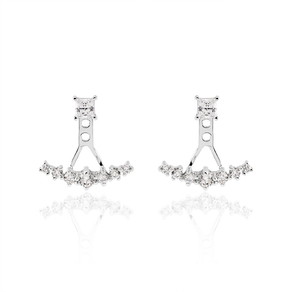 Bijoux D'oreilles Kyoto Or Blanc Oxyde De Zirconium - Piercings d'oreilles Femme | Marc Orian