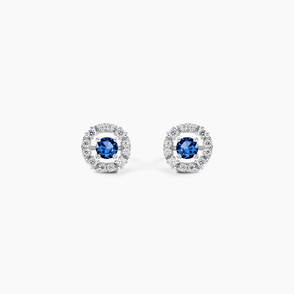 Boucles D'oreilles Puces Carren Argent Blanc Oxyde De Zirconium - Puces Femme | Marc Orian