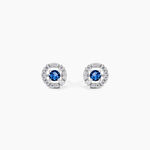 Boucles D'oreilles Puces Carren Argent Blanc Oxyde De Zirconium - Puces Femme | Marc Orian