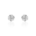 Boucles D'oreilles Puces Cahina Argent Blanc - Puces Femme | Marc Orian