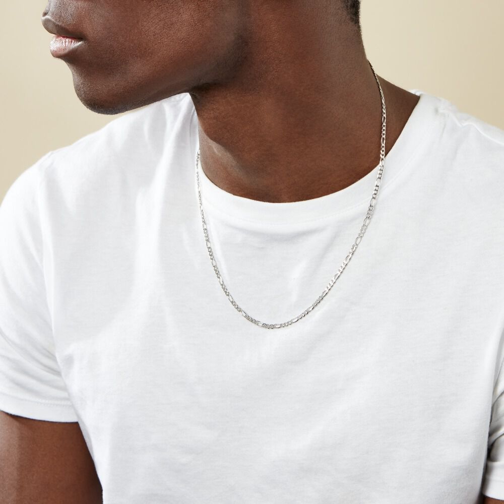 Collier Vivian Argent Blanc - Chaines Homme | Marc Orian