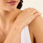 Bracelet Estel Argent Dor&eacute; A L'Or 750/1000 Oxyde De Zirconium - Bracelets cha&icirc;nes Femme | Marc Orian