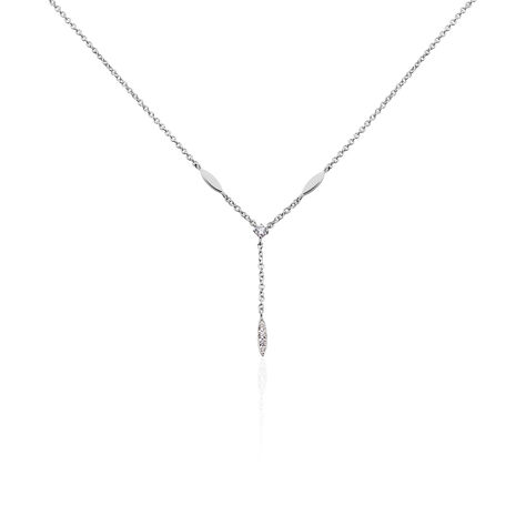 Collier Bormana Argent Blanc Oxyde De Zirconium - Colliers avec pierres Femme | Marc Orian