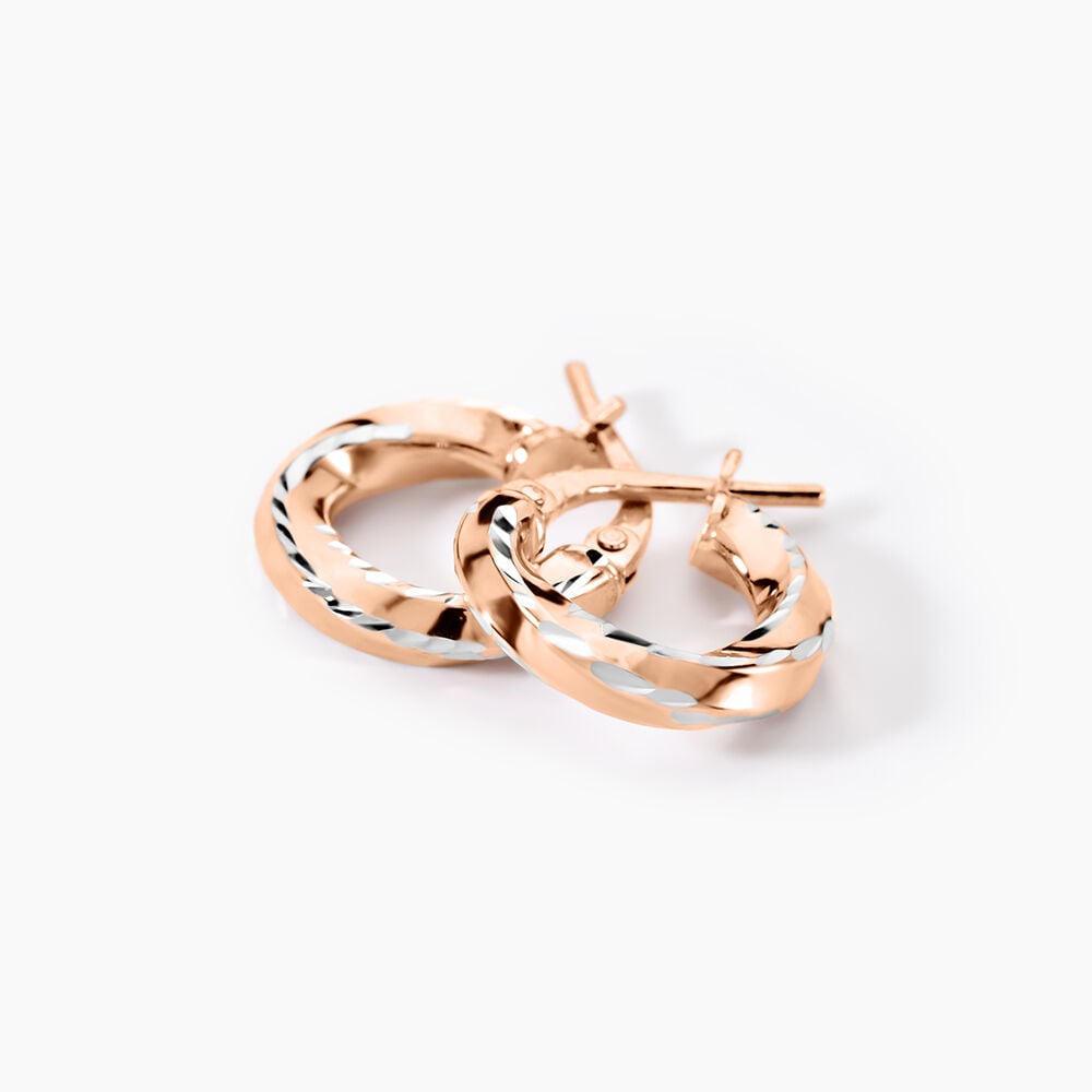 Creoles Argent Rose Diane - Cr&eacute;oles Femme | Marc Orian