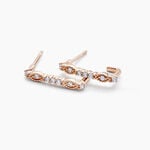 Cr&eacute;oles Eugenie Argent Rose Oxyde De Zirconium - Cr&eacute;oles Femme | Marc Orian