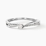 Bague Solitaire Asia Or Blanc Diamant - Parures de mariage Femme | Marc Orian