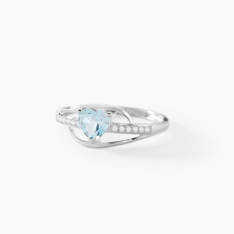 Bague Silucia Or Blanc Topaze Et Oxyde De Zirconium - Bagues pierres fines Femme | Marc Orian
