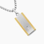 Collier M&eacute;tal Acier Diamant Synth&eacute;tique - Colliers avec pierres Homme | Marc Orian