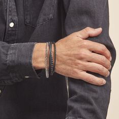 Bracelet Acier Blanc Juult Pierres De Lave - Bracelets Homme | Marc Orian
