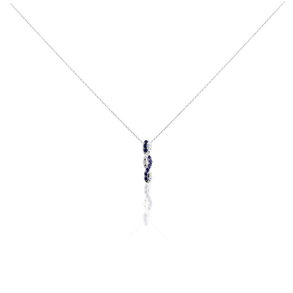 Collier Ligera Or Blanc Saphir Et Diamant - Colliers avec pierres Femme | Marc Orian