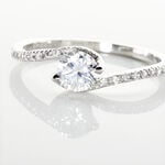 Bague Olly Or Blanc Oxyde De Zirconium - Solitaires Femme | Marc Orian