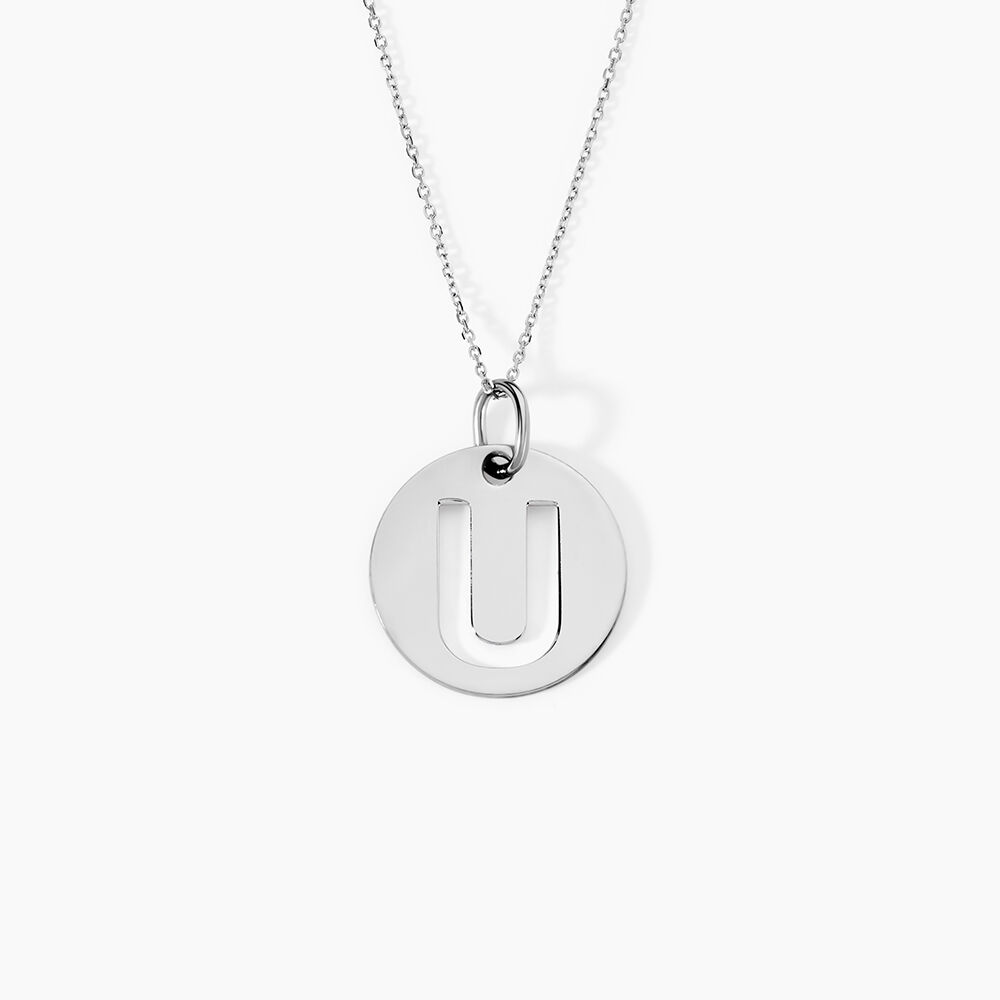 Pendentif Elio U Argent Blanc - Bijoux fantaisie Famille | Marc Orian
