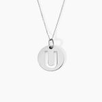 Pendentif Elio U Argent Blanc - Bijoux fantaisie Famille | Marc Orian