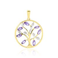 Pendentif Godoleine Or Jaune Amethyste Violet