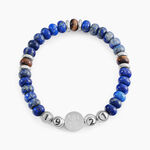 Bracelet Jourdan 1921 Acier Blanc &oelig;il De Tigre - Bracelets cha&icirc;nes Homme | Marc Orian