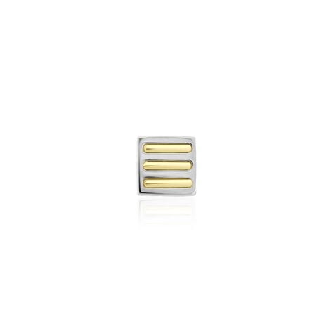 Boucle D'oreille Puce Unitaire Acier Blanc Et Plaqué Or Anson - Puces Homme | Marc Orian