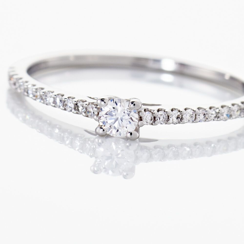 Bague Solitaire Or Blanc Nyala Diamants - Solitaires Femme | Marc Orian