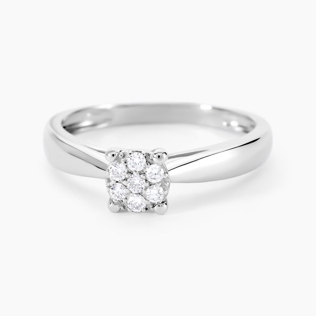 Bague Solitaire Artemis Or Blanc Diamant - Parures de mariage Femme | Marc Orian