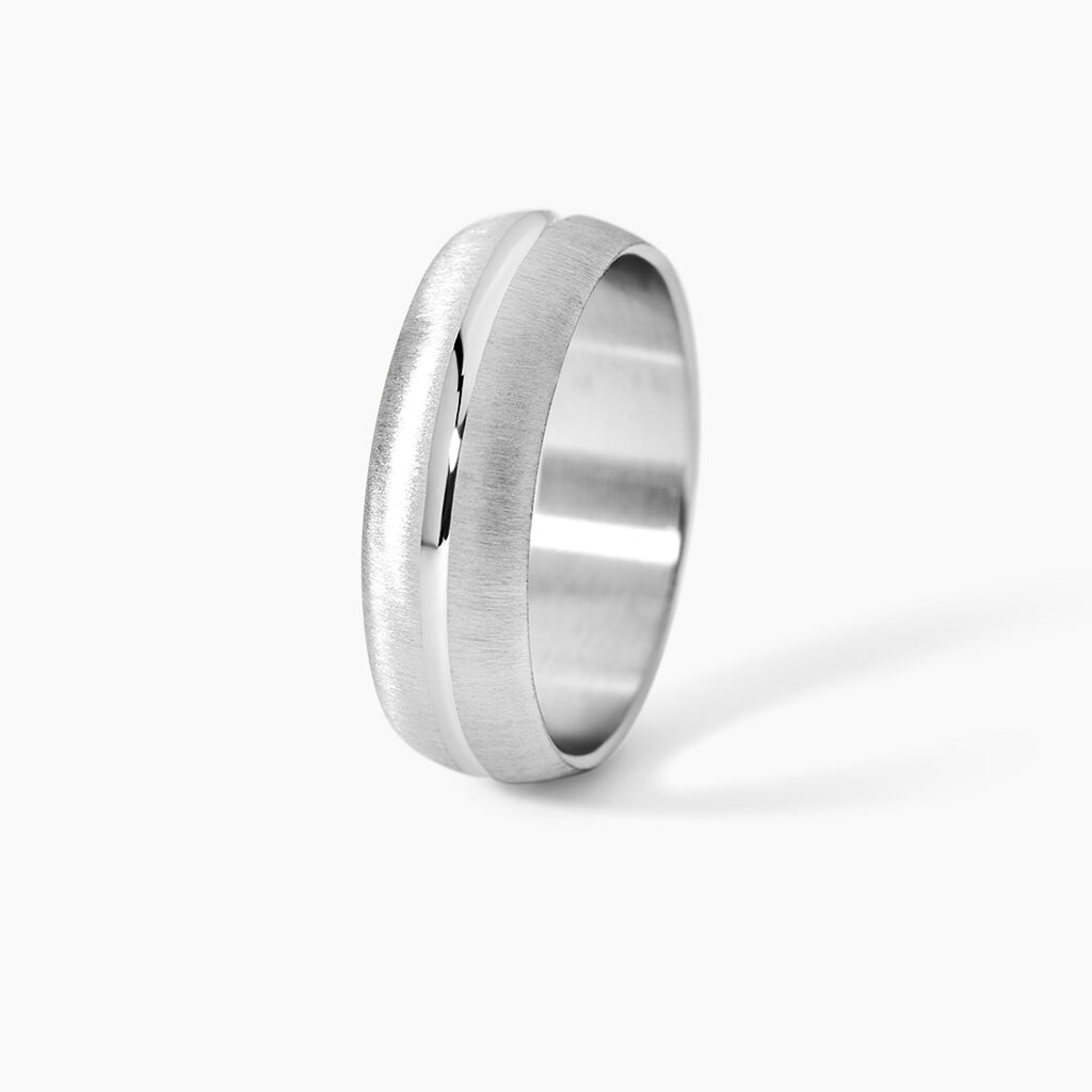 Alliance Argent Blanc Marius - Alliances Homme | Marc Orian