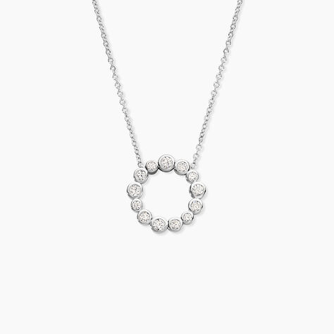Collier Ryo Argent Blanc Oxyde De Zirconium - Colliers avec pierres Femme | Marc Orian