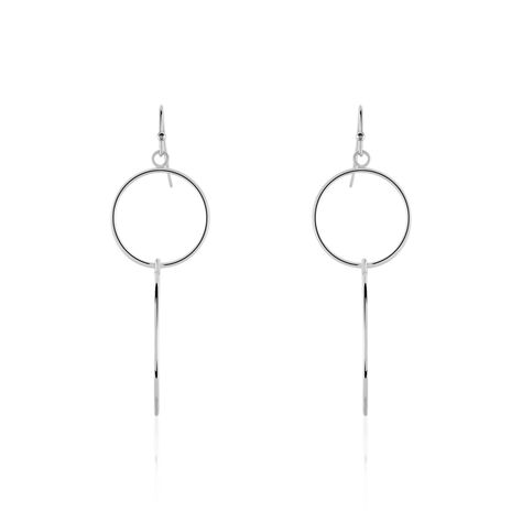 Boucles D'oreilles Pendantes Malva Argent Blanc - Pendantes Femme | Marc Orian